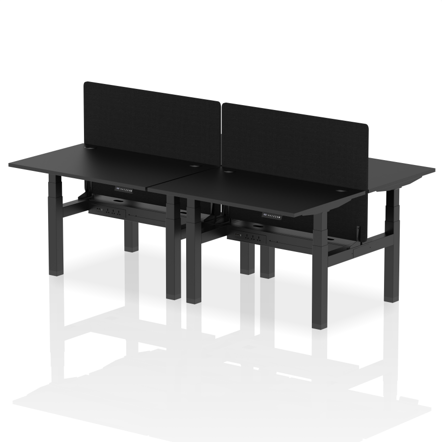 Rayleigh Back-to-Back 4 Person Height Adjustable Bench Desk